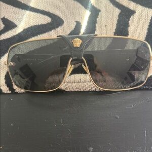 Versace Gold and Black Sunglasses